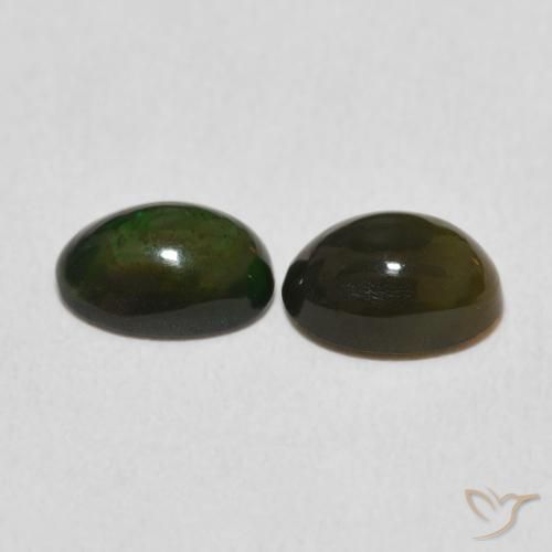 1.07 ct natürliche Mehrfarbig Opal-Edelsteine, Oval, Lichtundurchlässig
