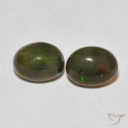 2.37ctw Natürlicher Mehrfarbig Opal, Oval, Lichtundurchlässig