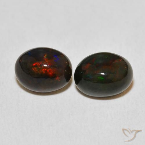 2.42ctw Natürlicher Mehrfarbig Opal, Oval, Lichtundurchlässig, Photo A