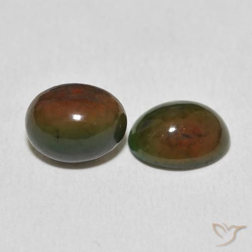 2.33 ct natürliche Mehrfarbig Opal-Edelsteine, Oval, Lichtundurchlässig