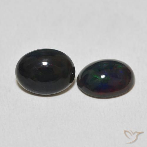 2.01 ct natürliche Mehrfarbig Opal-Edelsteine, Oval, Lichtundurchlässig