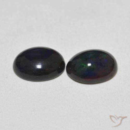 2.01 ct natürliche Mehrfarbig Opal-Edelsteine, Oval, Lichtundurchlässig