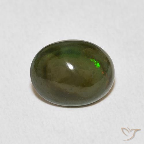 1.54ct Natürlicher Mehrfarbig Opal, Oval, Lichtundurchlässig