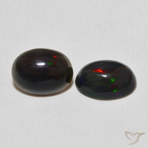 1.97 ct natürliche Mehrfarbig Opal-Edelsteine, Oval, Lichtundurchlässig