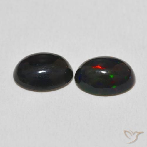 1.97 ct natürliche Mehrfarbig Opal-Edelsteine, Oval, Lichtundurchlässig