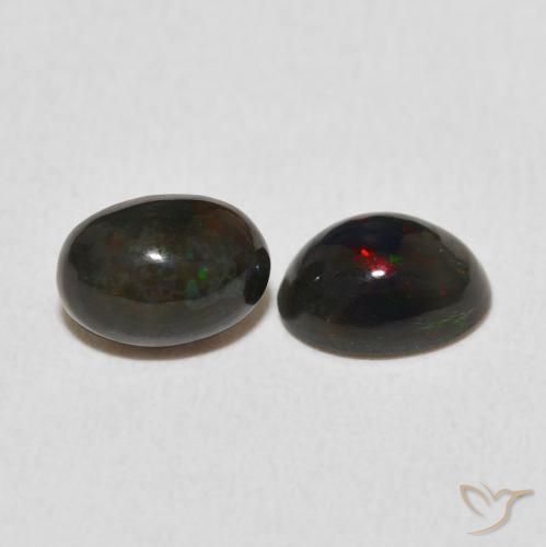 1.06 ct natürliche Mehrfarbig Opal-Edelsteine, Oval, Lichtundurchlässig
