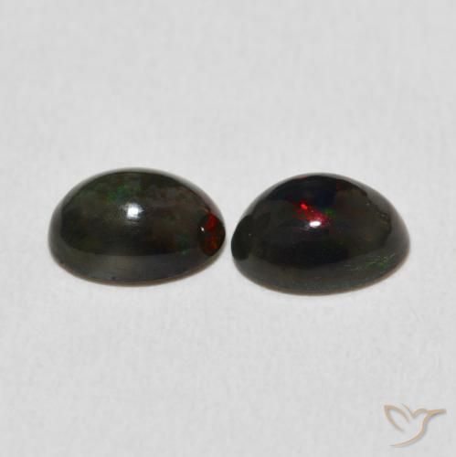 1.06 ct natürliche Mehrfarbig Opal-Edelsteine, Oval, Lichtundurchlässig