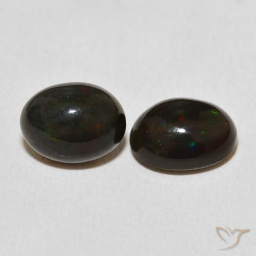 2.54 ct natürliche Mehrfarbig Opal-Edelsteine, Oval, Lichtundurchlässig