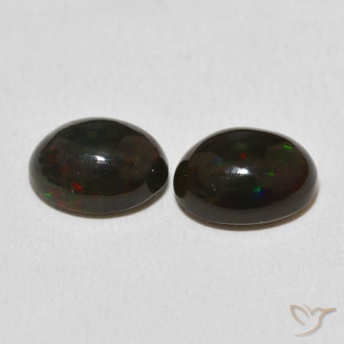 2.54 ct natürliche Mehrfarbig Opal-Edelsteine, Oval, Lichtundurchlässig