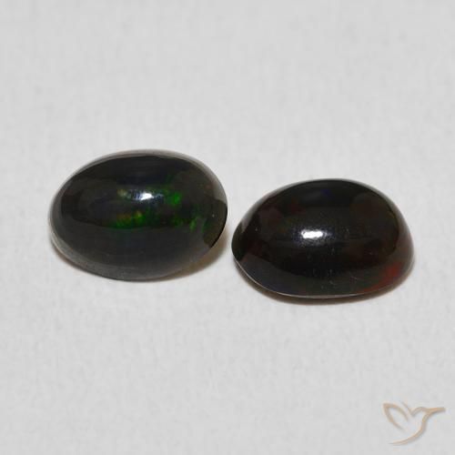 1.05 ct natürliche Mehrfarbig Opal-Edelsteine, Oval, Lichtundurchlässig