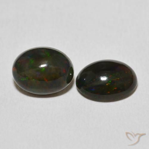2.62 ct natürliche Mehrfarbig Opal-Edelsteine, Oval, Lichtundurchlässig