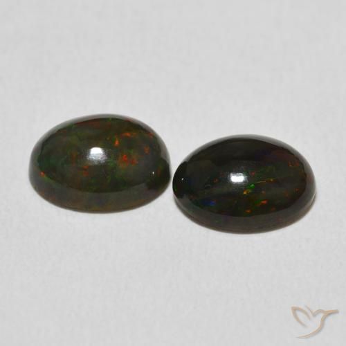 2.62 ct natürliche Mehrfarbig Opal-Edelsteine, Oval, Lichtundurchlässig