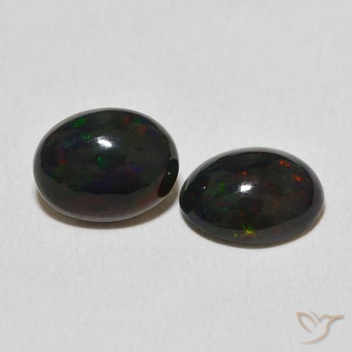 2.32 ct natürliche Mehrfarbig Opal-Edelsteine, Oval, Lichtundurchlässig