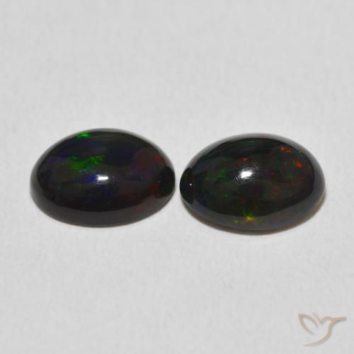 2.32 ct natürliche Mehrfarbig Opal-Edelsteine, Oval, Lichtundurchlässig
