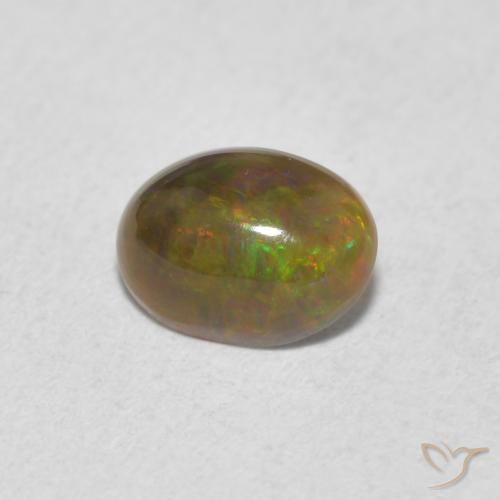 0.50ct Natürlicher Mehrfarbig Opal, Oval, Lichtundurchlässig