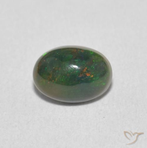 0.55ct Natürlicher Mehrfarbig Opal, Oval, Lichtundurchlässig