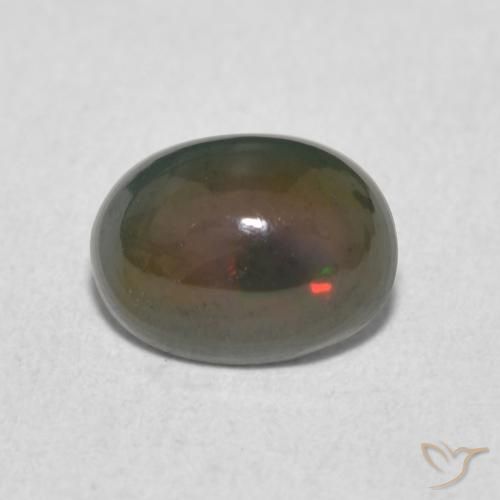 0.92ct Natürlicher Mehrfarbig Opal, Oval, Lichtundurchlässig