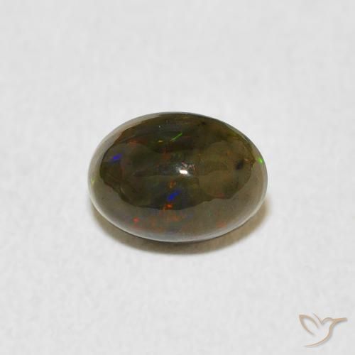 0.47ct Natürlicher Mehrfarbig Opal, Oval, Lichtundurchlässig