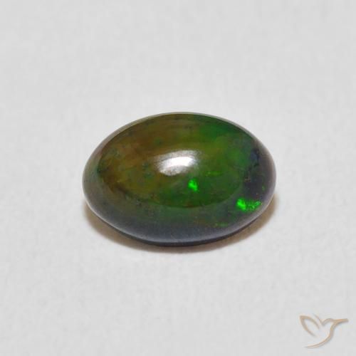 0.36ct Natürlicher Mehrfarbig Opal, Oval, Lichtundurchlässig