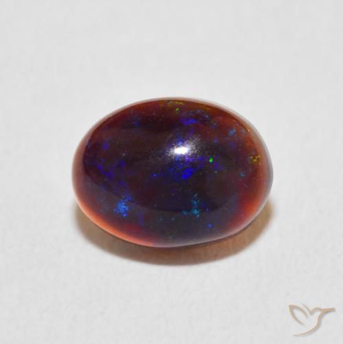 0.83ct Natürlicher Mehrfarbig Opal, Oval, Lichtundurchlässig