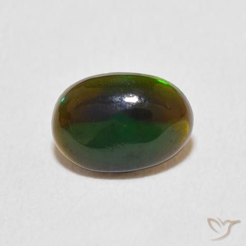 0.43ct Natürlicher Mehrfarbig Opal, Oval, Lichtundurchlässig