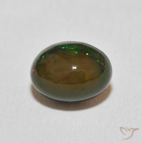1.19ct Natürlicher Mehrfarbig Opal, Oval, Lichtundurchlässig, Photo A