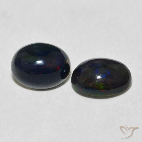 2.37 ct natürliche Mehrfarbig Opal-Edelsteine, Oval, Lichtundurchlässig