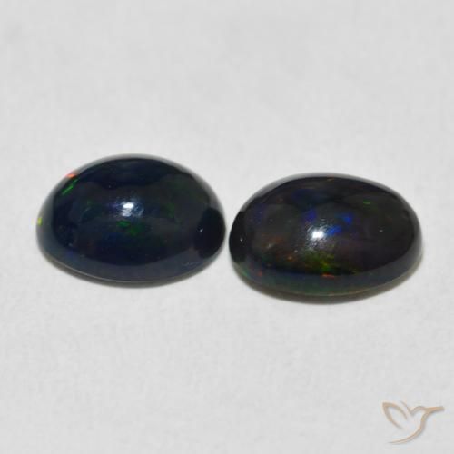 2.37 ct natürliche Mehrfarbig Opal-Edelsteine, Oval, Lichtundurchlässig