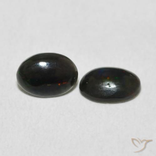 0.80 ct natürliche Mehrfarbig Opal-Edelsteine, Oval, Lichtundurchlässig