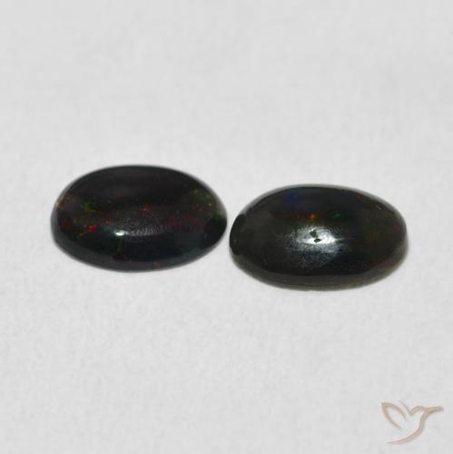 0.80 ct natürliche Mehrfarbig Opal-Edelsteine, Oval, Lichtundurchlässig