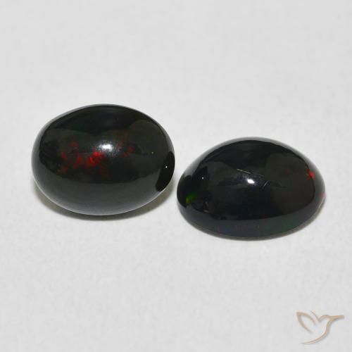 2.23 ct natürliche Mehrfarbig Opal-Edelsteine, Oval, Lichtundurchlässig