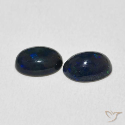 0.87 ct natürliche Mehrfarbig Opal-Edelsteine, Oval, Lichtundurchlässig