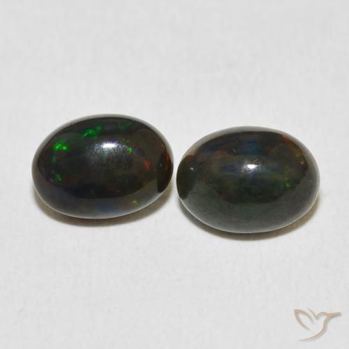 1.70ctw Natürlicher Mehrfarbig Opal, Oval, Lichtundurchlässig