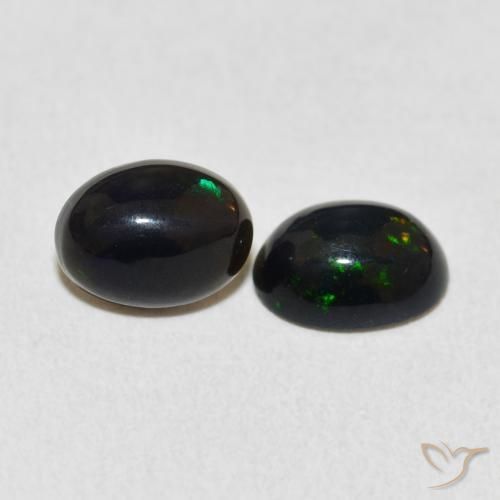 1.53 ct natürliche Mehrfarbig Opal-Edelsteine, Oval, Lichtundurchlässig