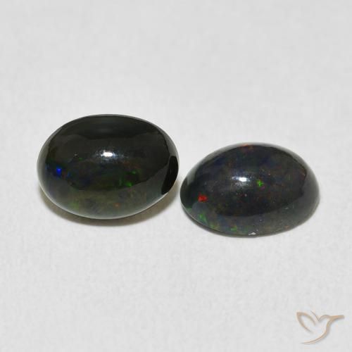 1.64 ct natürliche Mehrfarbig Opal-Edelsteine, Oval, Lichtundurchlässig