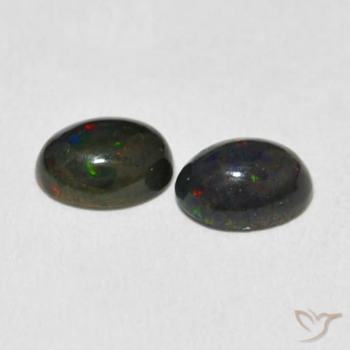 1.64 ct natürliche Mehrfarbig Opal-Edelsteine, Oval, Lichtundurchlässig