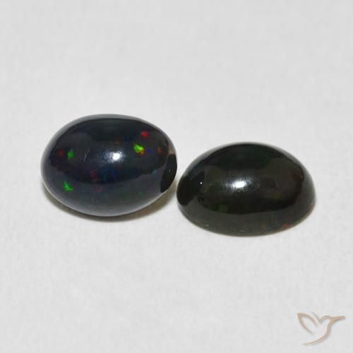 1.58 ct natürliche Mehrfarbig Opal-Edelsteine, Oval, Lichtundurchlässig