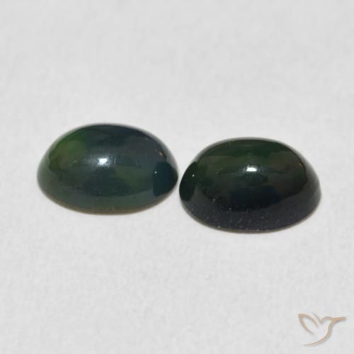 1.61 ct natürliche Mehrfarbig Opal-Edelsteine, Oval, Lichtundurchlässig