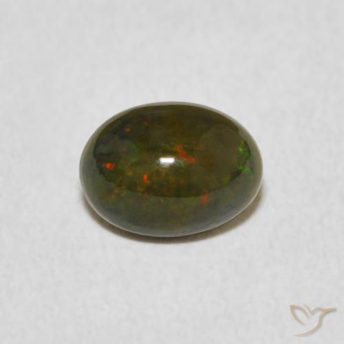 0.51ct Natürlicher Mehrfarbig Opal, Oval, Lichtundurchlässig