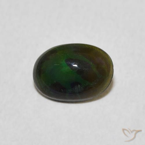 0.37ct Natürlicher Mehrfarbig Opal, Oval, Lichtundurchlässig