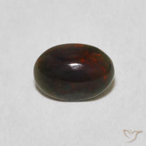 0.46ct Natürlicher Mehrfarbig Opal, Oval, Lichtundurchlässig