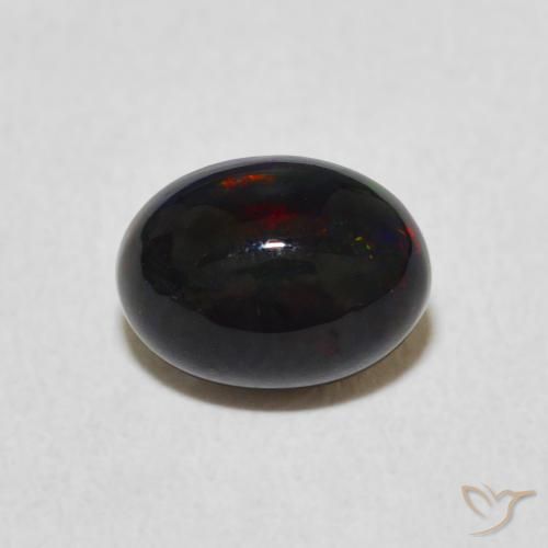 0.89ct Natürlicher Mehrfarbig Opal, Oval, Lichtundurchlässig