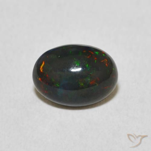 0.68ct Natürlicher Mehrfarbig Opal, Oval, Lichtundurchlässig