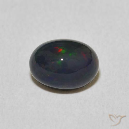 0.99ct Natürlicher Mehrfarbig Opal, Oval, Lichtundurchlässig