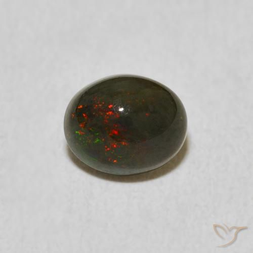 0.68ct Natürlicher Mehrfarbig Opal, Oval, Lichtundurchlässig