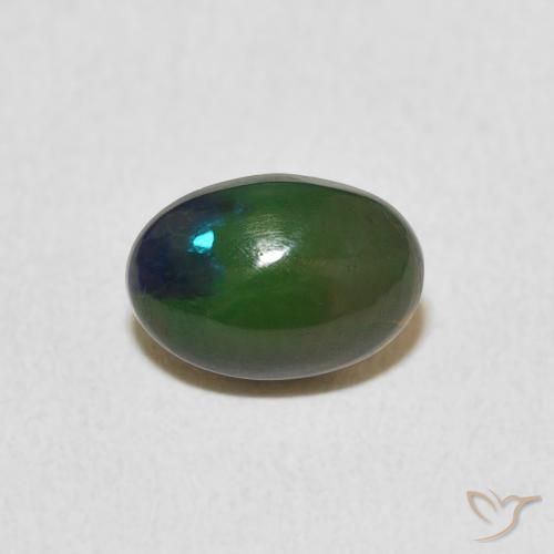 0.91ct Natürlicher Mehrfarbig Opal, Oval, Lichtundurchlässig