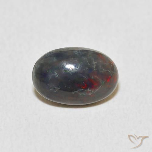 0.87ct Natürlicher Mehrfarbig Opal, Oval, Lichtundurchlässig