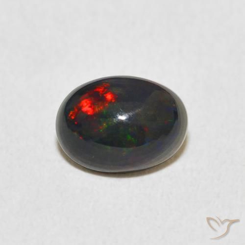 0.85ct Natürlicher Mehrfarbig Opal, Oval, Lichtundurchlässig