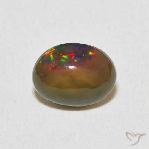1.11ct Natürlicher Mehrfarbig Opal, Oval, Lichtundurchlässig