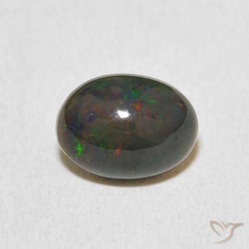 0.89ct Natürlicher Mehrfarbig Opal, Oval, Lichtundurchlässig